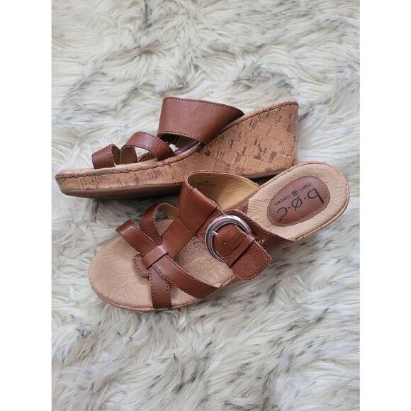 b.o.c. Shoes - B.ø.c Leather Strap Wedge Sandals, Women's 8